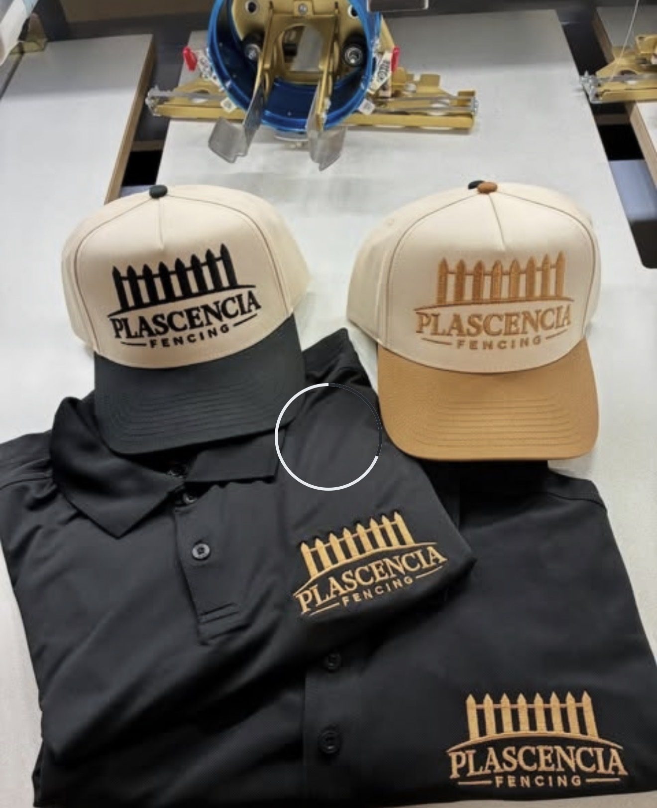 Custom embroidered caps and polos by The Print Shop Clovis